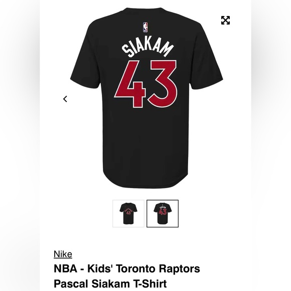 NWT Nike NBA kids Toronto Raptors M 10-12 - Picture 8 of 8